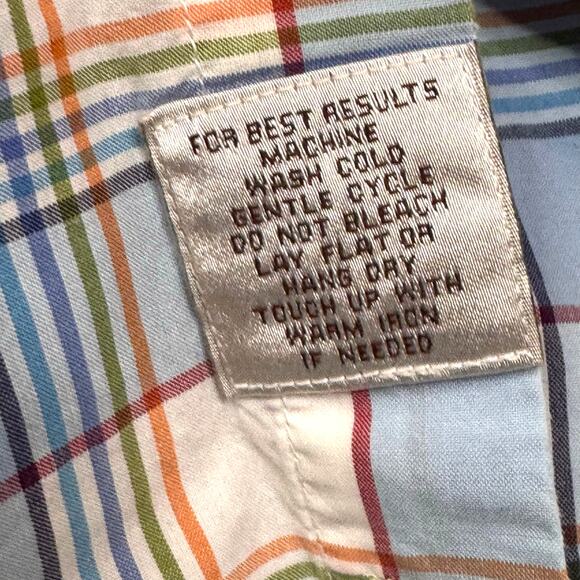 PETER MILLAR‎ Button Down Shirt Size L Cotton Plaid Summer Preppy Camping Golf - Picture 8 of 10